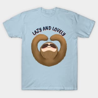 Lazy and Lovely Cute Sloth T-Shirt